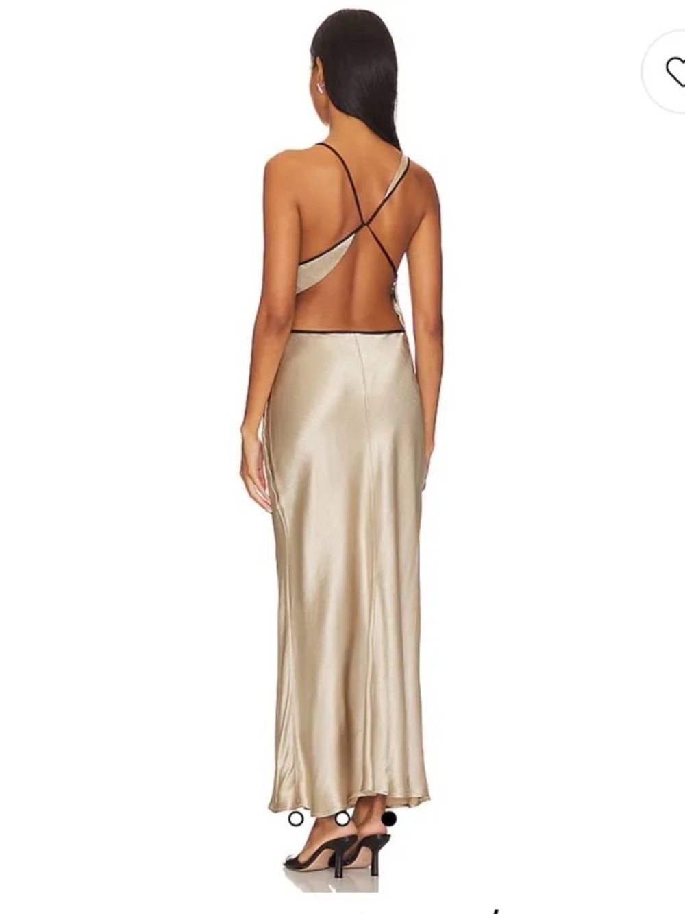 Bec + Bridge Farah Cowl Dress in Oyster/black